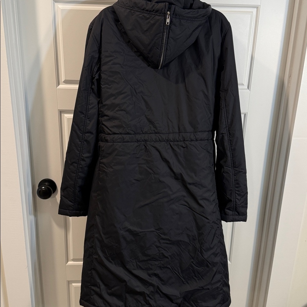 Gap Women's Black Long Nylon Parka large - Picture 5 of 12